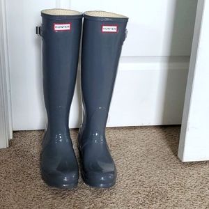 Hunter Rain Boots, US 8, Gray